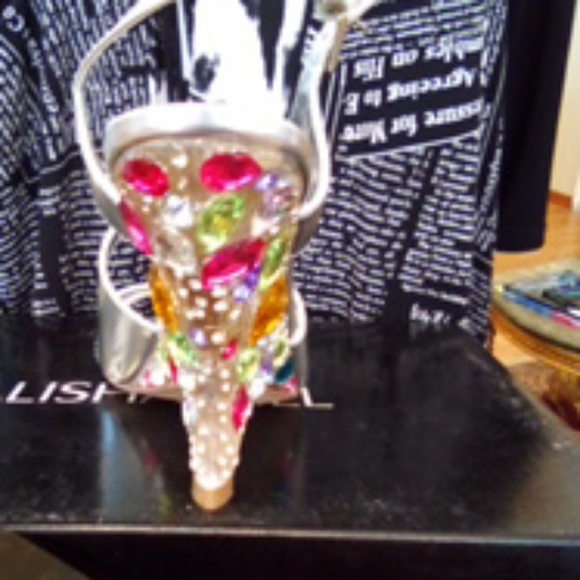 Wedge multi color stones silver - Picture 3 of 3